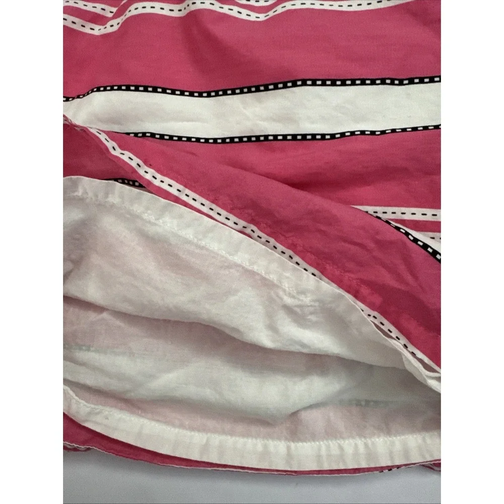 Gymboree‎ Toddler Girle Pink & White Striped Blouse Top With Bow Accent Size 2T